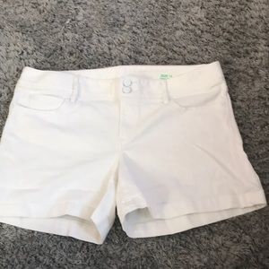 White denim shorts